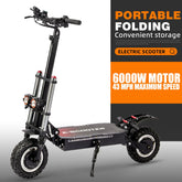 EU US Warehouse 3200W Dual Motor EScooter - 11" Off-Road Tires, 80km/h, 90km Range, Triple Hydraulic Suspension Electric Scooter